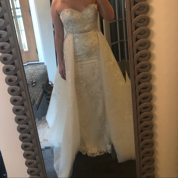 Modeca Alba Wedding Dress with Overskirt - Picture 4 of 8